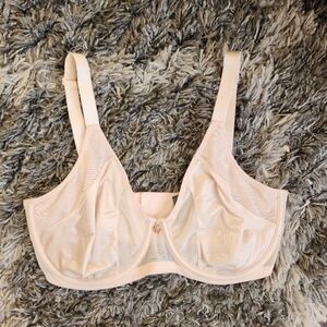 Ashley Graham Womens  Light Pink Nude Bra 34H Plus Size